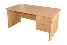 Load image into Gallery viewer, Executive Office Desk, 3 Drawers (Melamine) 1600x900x750mmH

